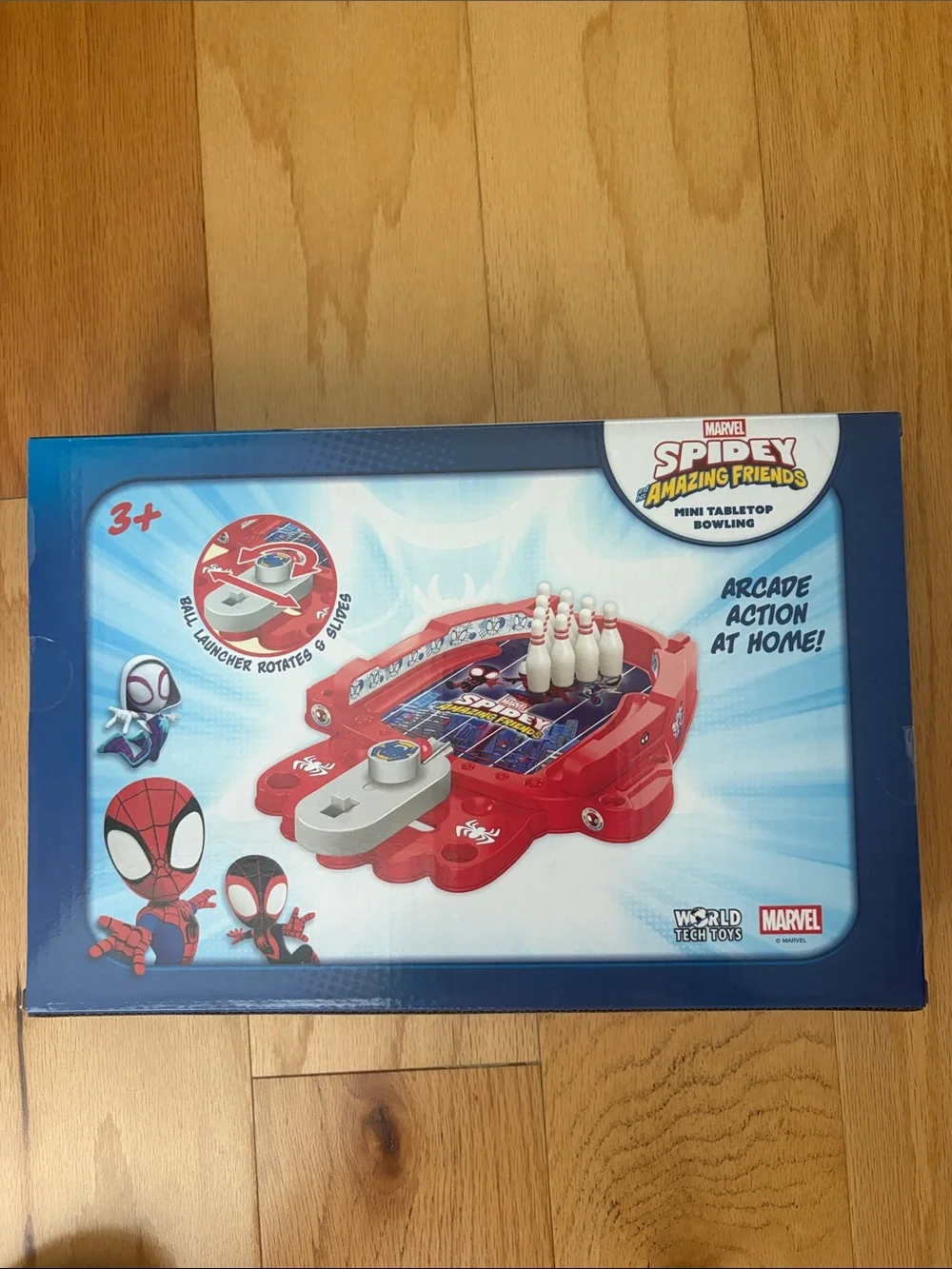 Marvel Spidey mini table top bowling arcade game new Spider-Man